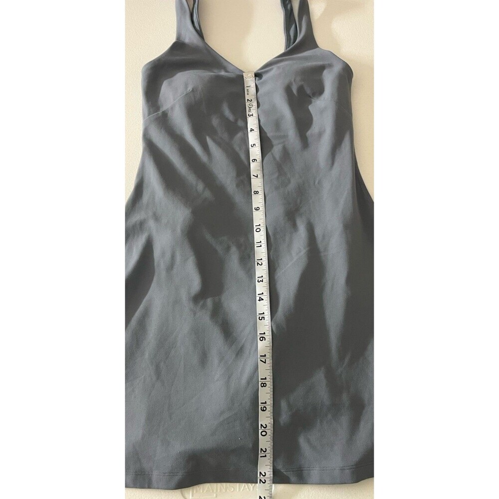 Lululemon Align Dress Size 2 Belgian Blue Grey Shorts Padded Tennis Gym Sports - Picture 7 of 10